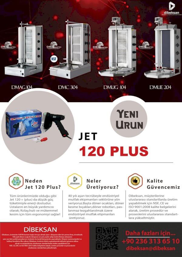 JET 120 Plus Elektrikli Döner Kesme Bıçağı