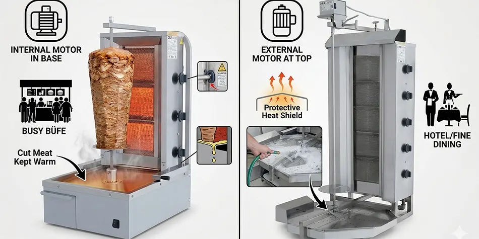 Bij het kiezen van een döner kebab grill