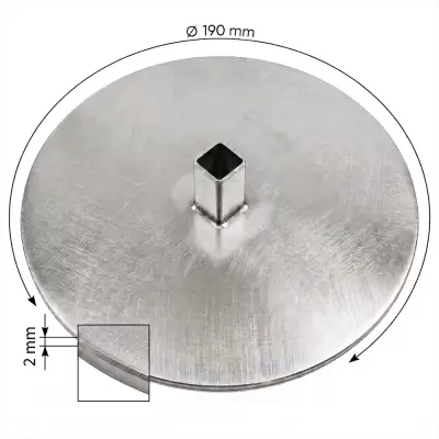 DA-28 roestvrijstalen spieshouder (Ø190/2mm)